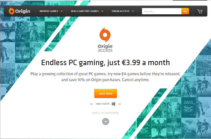 El servicio de suscripción de juegos Origin Access llega a la India