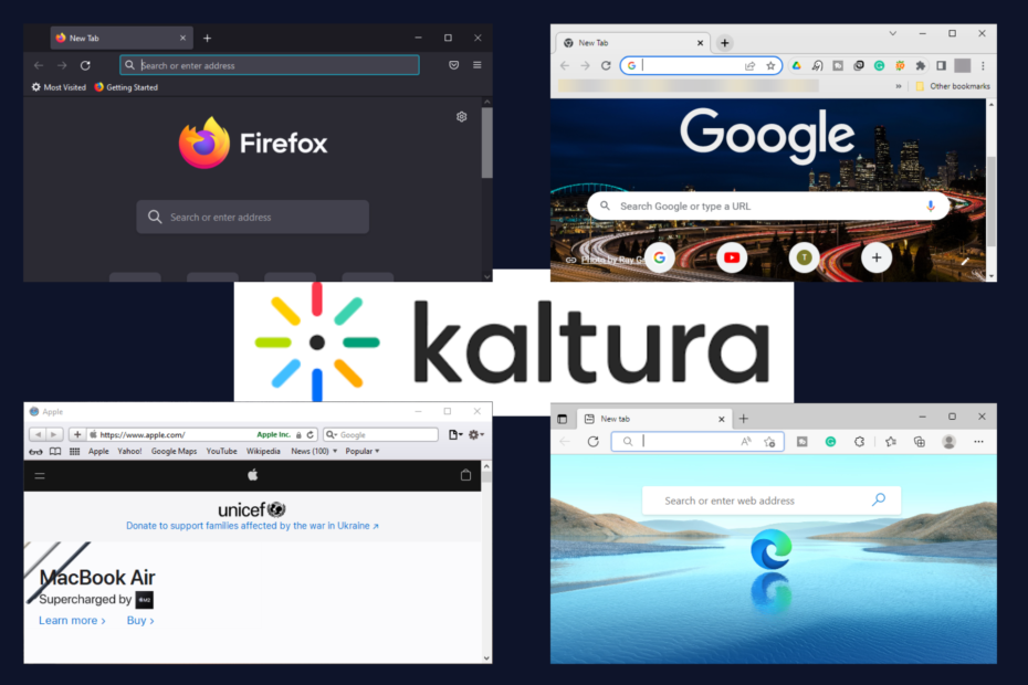 supporto del browser Kaltura