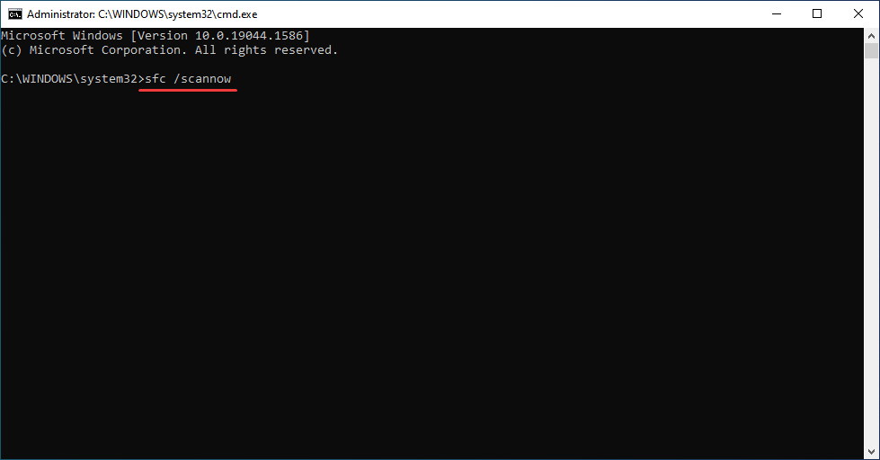 SFC-Scan zur Behebung des Fehlercodes 0x80070490 Windows 11