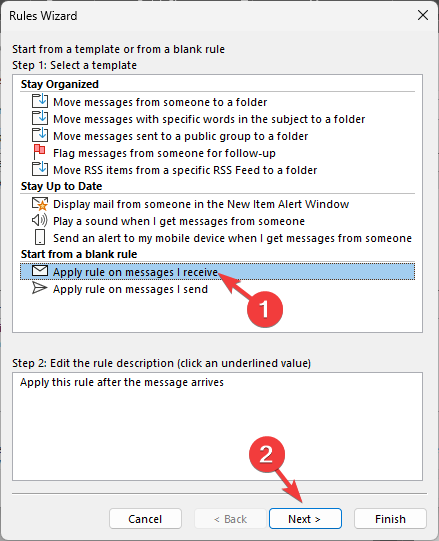 OUTLOOK_V उन संदेशों पर नियम लागू करें जो मुझे स्वचालित रूप से एक्सेप्ट डिक्लाइन मीटिंग प्राप्त होते हैं 
