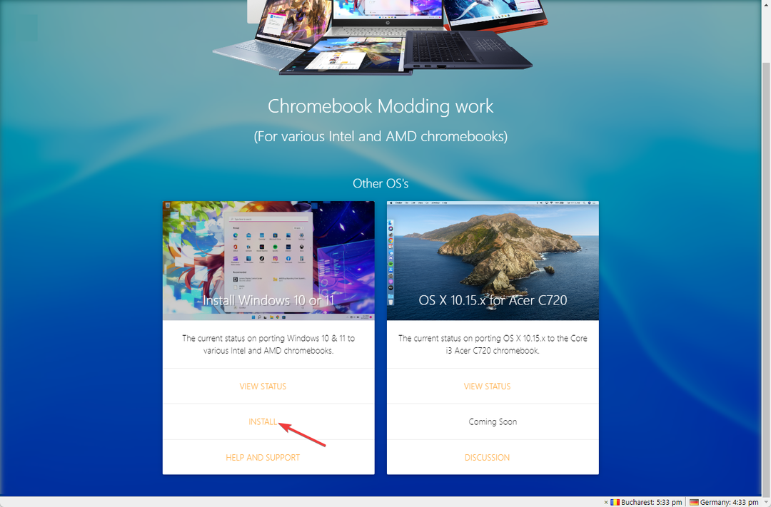 Įdiegti kaip įdiegti „Windows 11“ „Chromebook“.