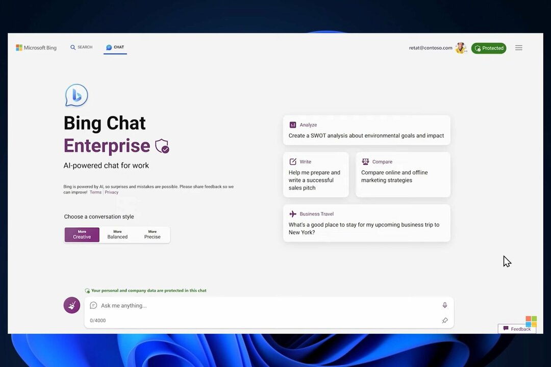 كيفية إعداد واستخدام Bing Chat Enterprise