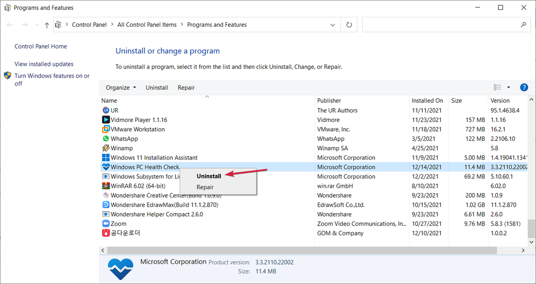 Завантажте перевірку стану ПК для версії на ваш комп’ютер із підтримкою Windows 11