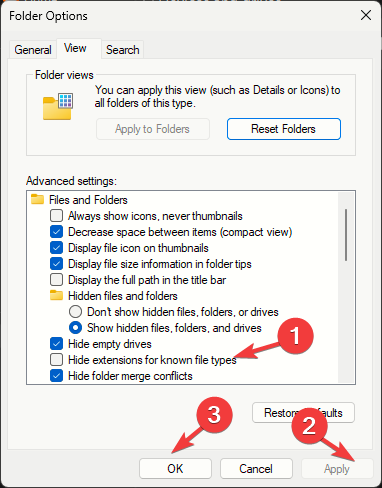 نافذة خيارات Explorer_File