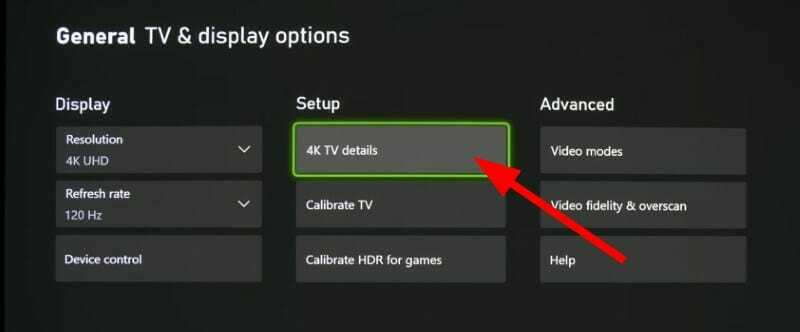 „Xbox TV“ ir ekrano parinkčių nustatymai