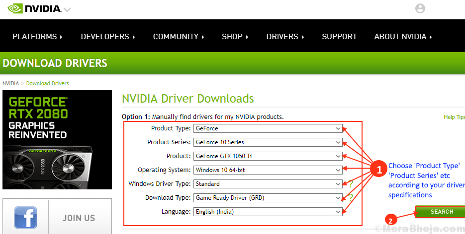 Actualizare driver Nvidia