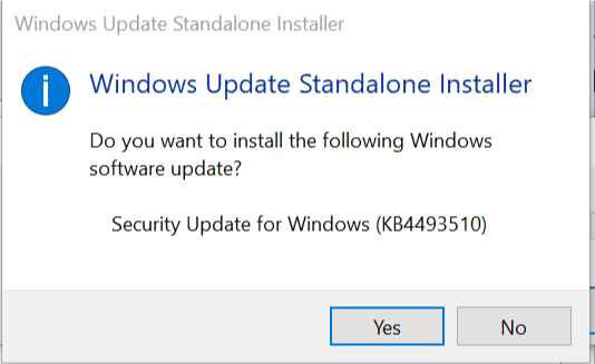 Windows Standalone Installer – Möchten Sie das Update installieren?