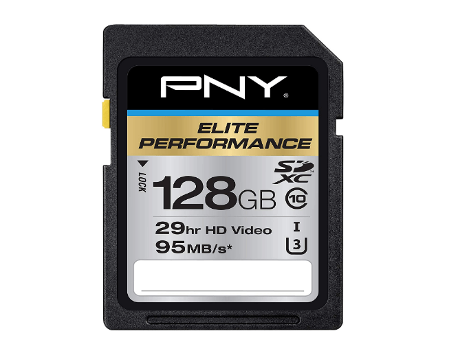 PNY Elite Performance 128 GB høyhastighets SDXC SD-kort