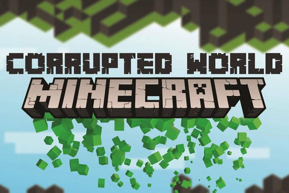 beschädigte Minecraft-Weltcraft