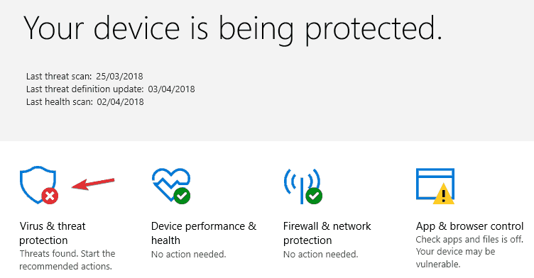 Windows Defender-Update hängt fest