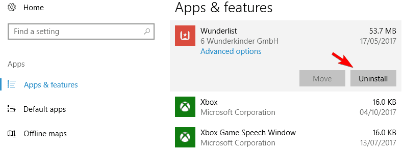 გადატვირთეთ წინასწარ დაინსტალირებული პროგრამები Windows 10