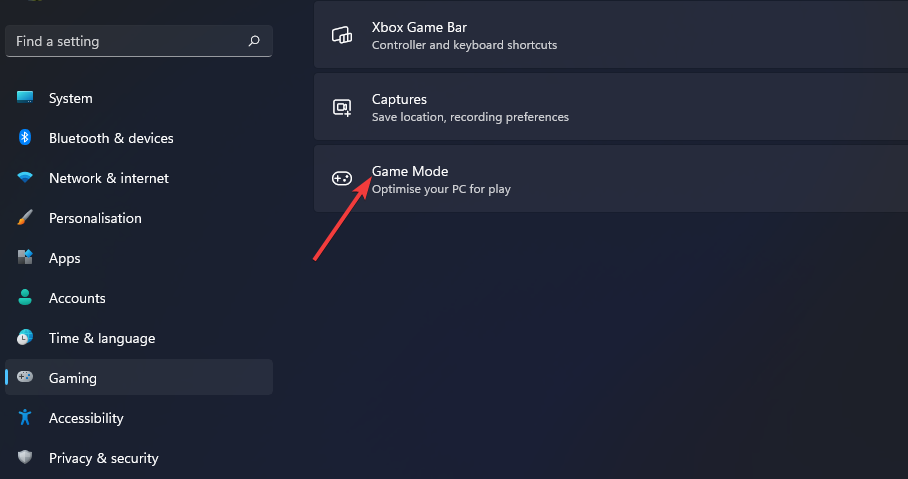 Game Mode-navigatie-optie warzone lag na Windows-update
