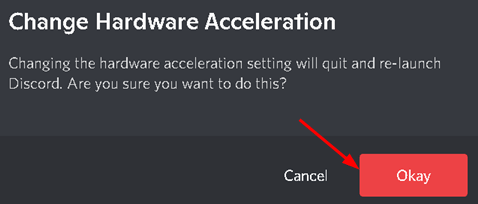 Discord Confirm Change Hardware Acceleration Min