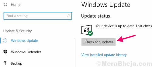 შეამოწმეთ განახლებები ეკრანის დრაივერი ვერ დაიწყო Windows 10