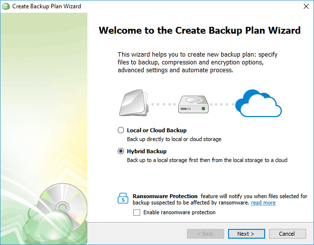 configuração de revisão de backup cloudberry