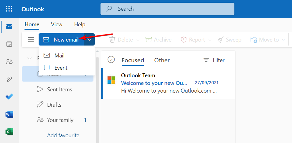 configuration de la signature Outlook pour un nouvel e-mail