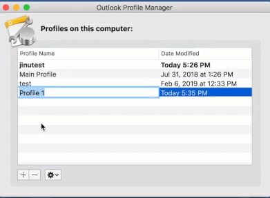 Outlook Profile Manager não pode atualizar seu banco de dados