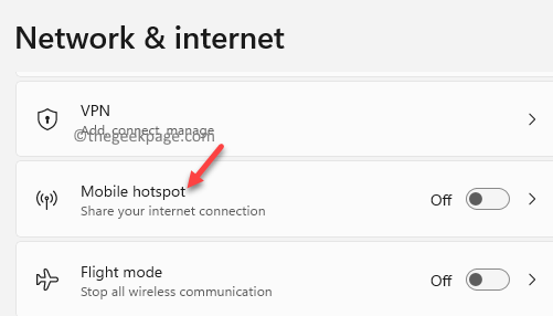 เครือข่ายและอินเทอร์เน็ต Mobile Hotspot