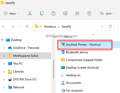 Как добавить принтер в контекстное меню рабочего стола «Отправить» в Windows 11/10