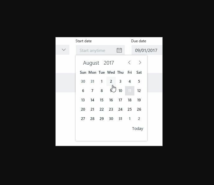 προσθήκη ημερομηνίας εργασίας στην εφαρμογή microsoft planner