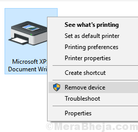Microsoft Xps Document WriterMinを削除します
