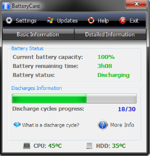 แบตเตอรี่ดูแล windows-10-battery-tool