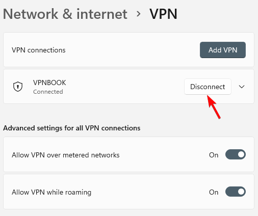 VPN trennen