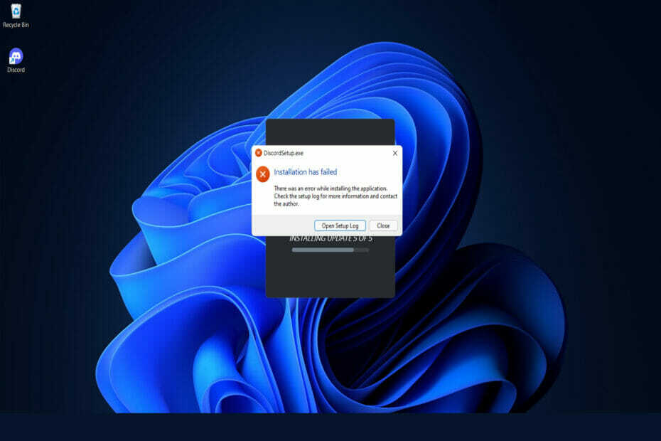 discord-error inštalácia discordu zlyhala v systéme Windows 11