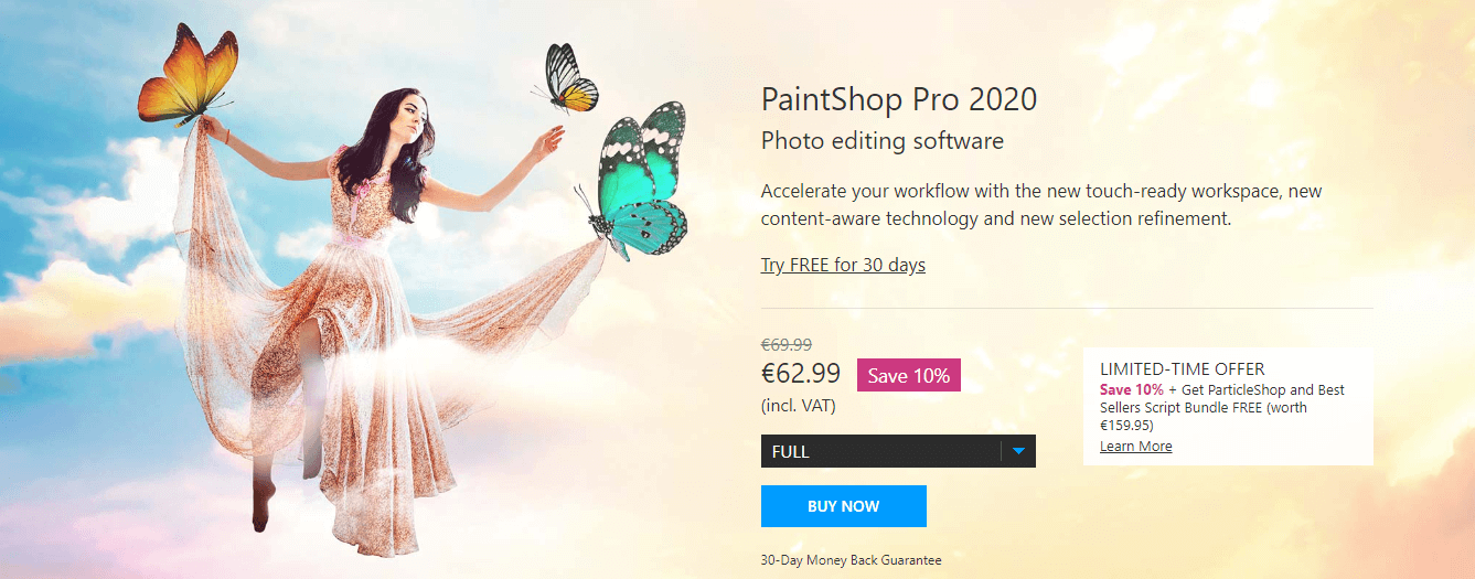 PaintShop Pro 2020 otvára súbory .eps