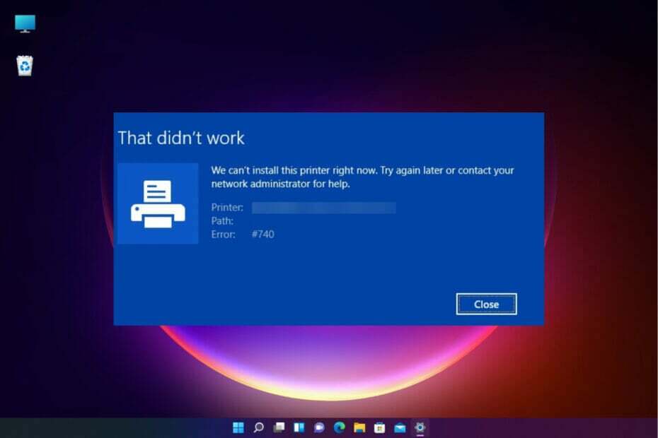 3 способа исправить ошибку 740 при добавлении принтера в Windows 11