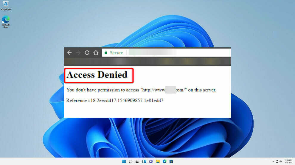 acces browser refuzat acces interzis Windows 11