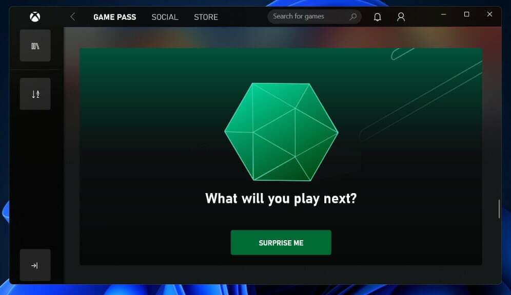 game pass-play next ei voi ladata pelejä Game Pass -sovelluksesta