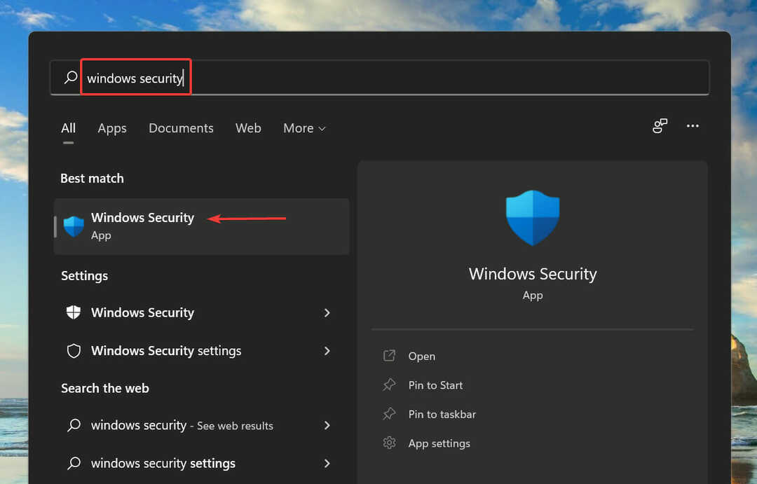 Luncurkan Keamanan Windows untuk memperbaiki kesalahan NSIS di Windows 11