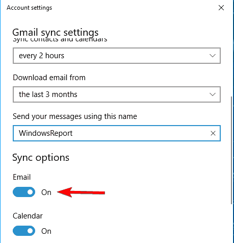 Aplicatia Mail nu functioneaza Windows 10: ssä, jatka