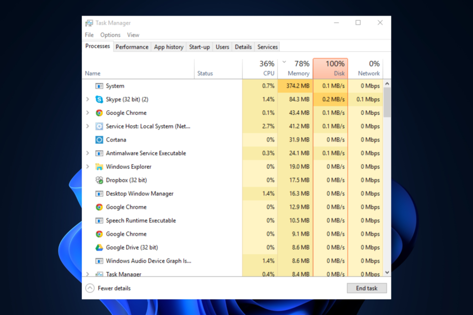 100 Festplattennutzung Windows 11