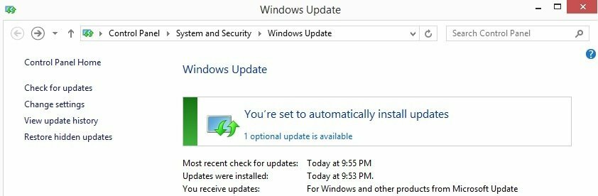 „Windows 8.1“ naujinimas nerodomas