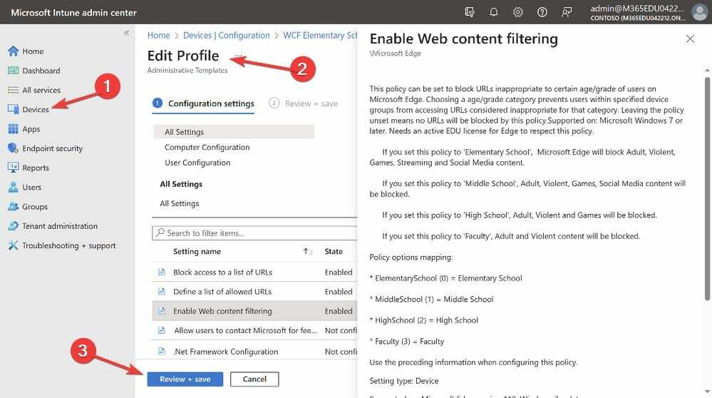 Cómo utilizar la nueva función de filtrado de contenido web de Edge
