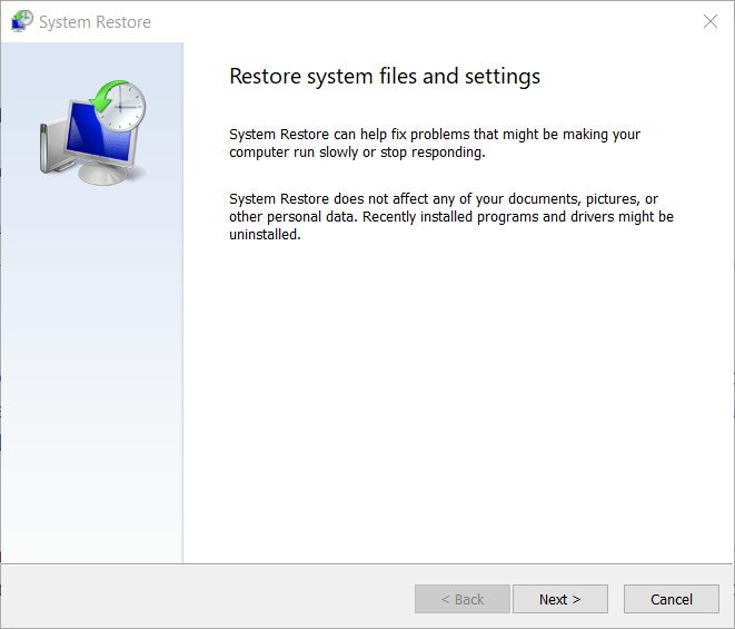 Errore di ripristino del sistema 0x80090016 su Windows 10