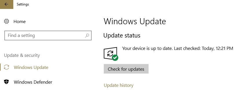 aktualizace systému Windows 10