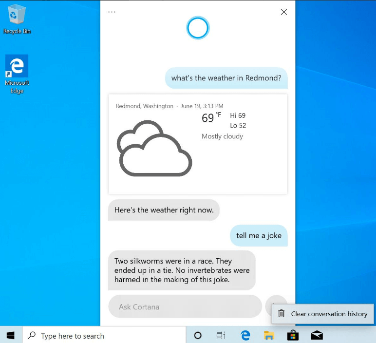 konversations Cortana AI