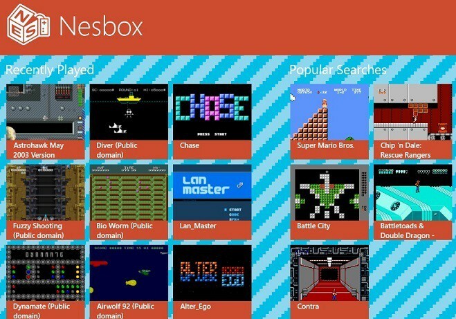 nesbox Windows 8 -sovellus