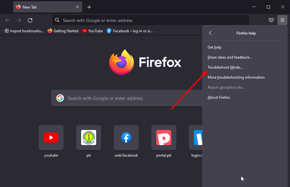 Firefox neu starten