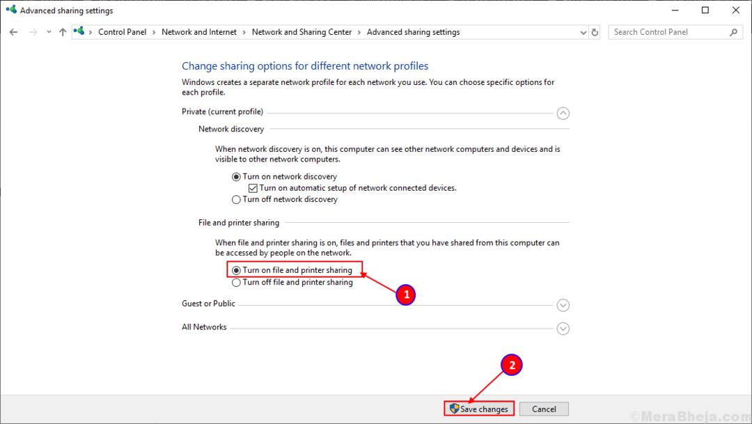 Коригирайте Вашата папка не може да бъде споделена грешка в Windows 10