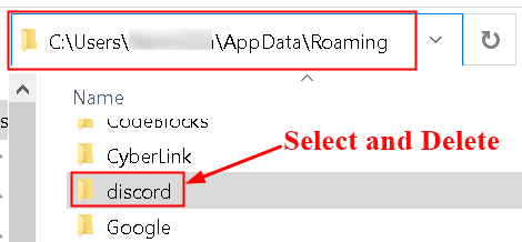 Discord App Data Slet mappe