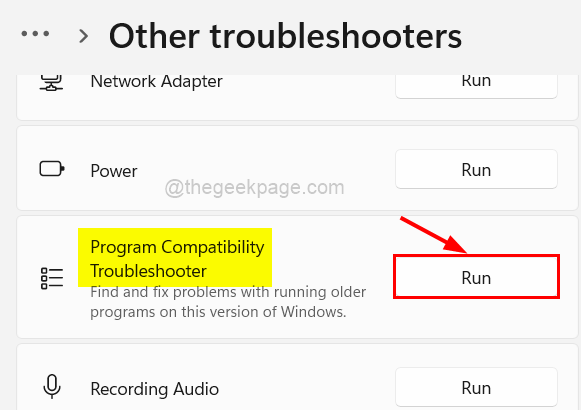 Execute o solucionador de problemas de compatibilidade de programas 11zon