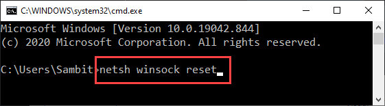 Netsh Winsock Reset New