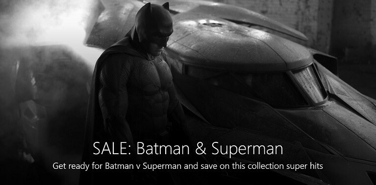 Pripravite se na Batman vs Superman s to prodajo super hitov v trgovini Windows Store