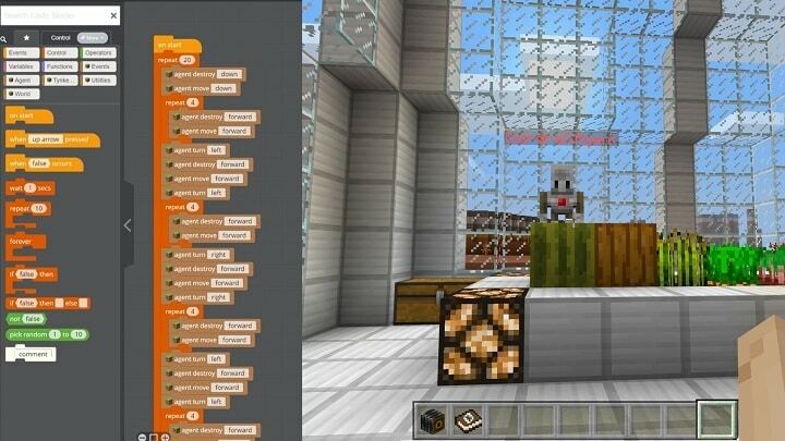 Spoločnosť Microsoft vydáva program Code Builder pre Minecraft Education Edition