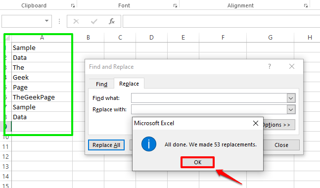 როგორ ამოიღოთ არასასურველი ადგილები Excel-ის დოკუმენტიდან
