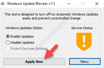 WindowsUpdateブロッカー今すぐ適用